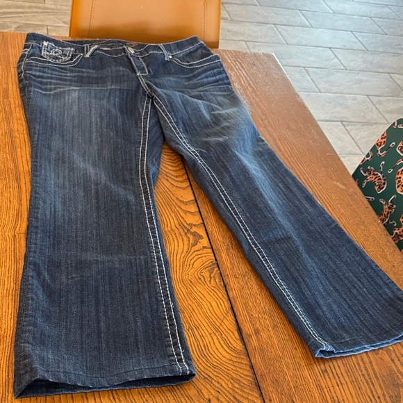Seven7 Women's Boot Cut Jeans in Dark Indigo - Picture 1 of 7